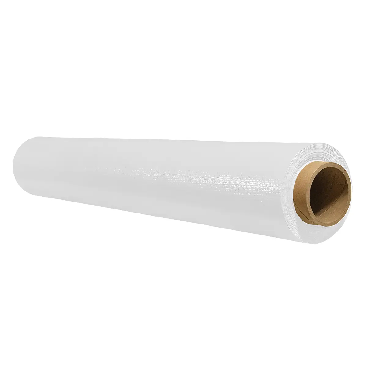 A roll of clear plastic wrap for food storage.